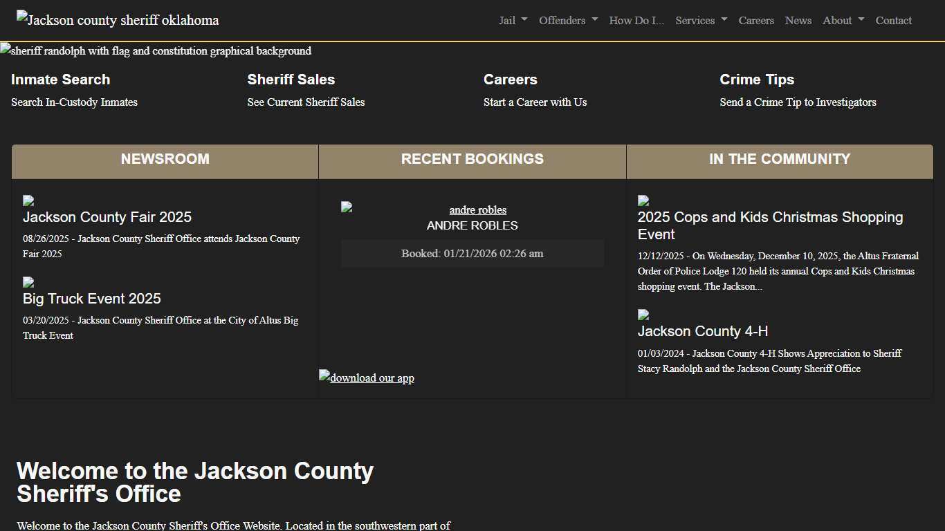 Jackson County Sheriff's Office in Oklahoma